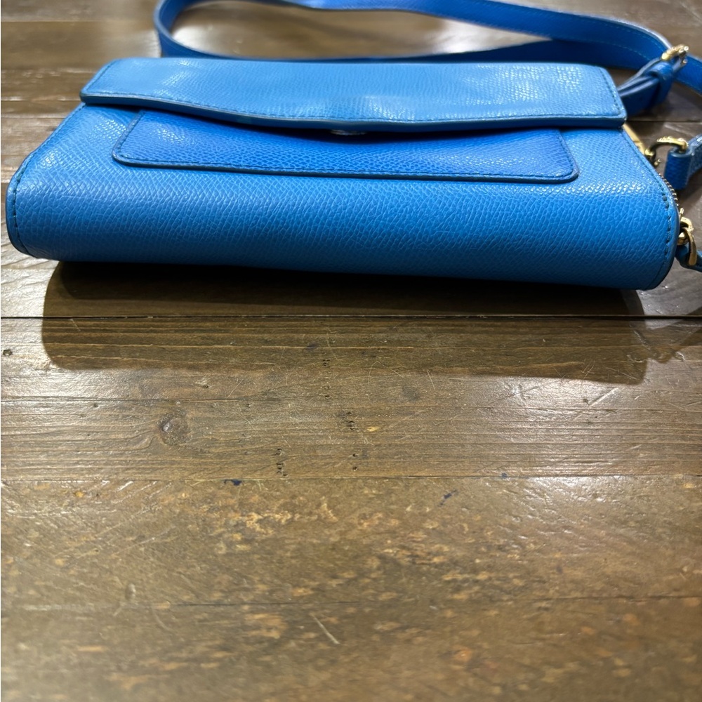 Vera Bradley Vibrant Blue Leather Crossbody Bag - Picture 3 of 11